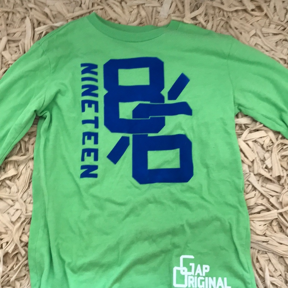 Green boys long sleeve shirt